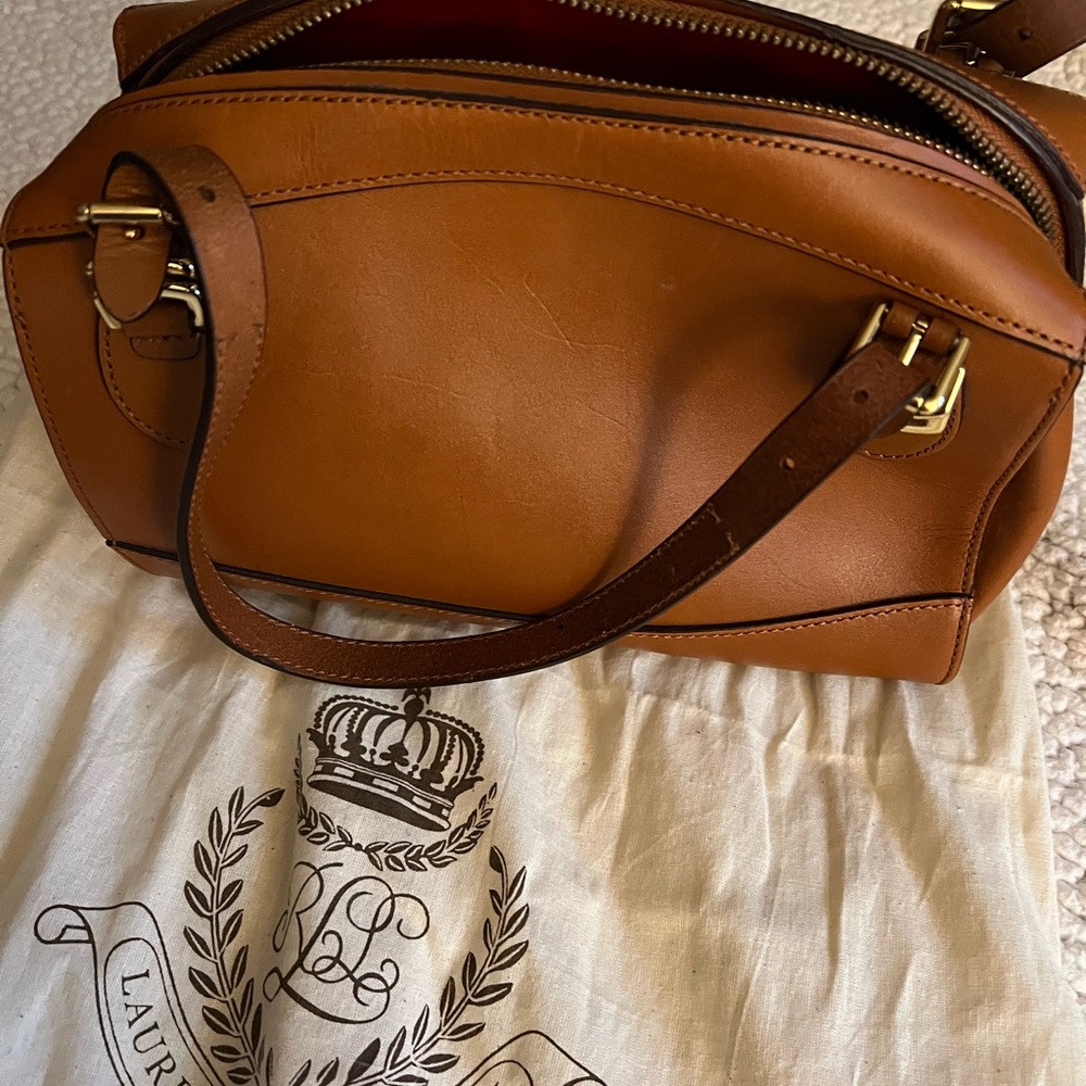 Lauren Ralph Lauren Tan Leather Satchel